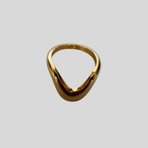 Anel Dourado | Semijoia Minimalista Feminina | MF Joias - Imagem 1
