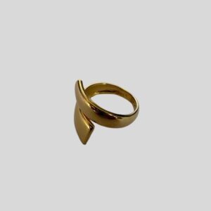 Anel Ajustável Dourado | Semijoia Minimalista Feminina | MF Joias - Imagem 1