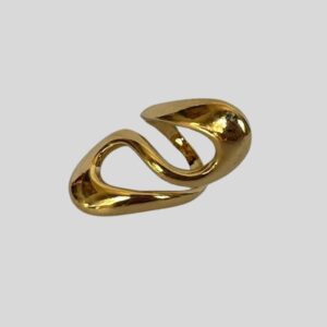 Anel Grande Dourado / Semijoia / MF Joias - Imagem 1