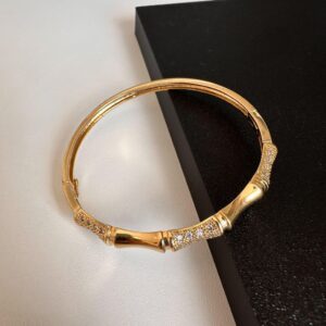 Bracelete Dourado Cravejado / Semijoia / MF Joias - Imagem 3