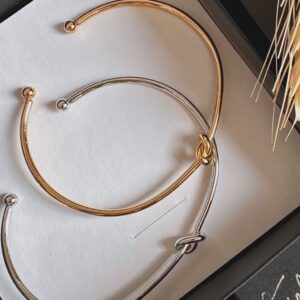 Bracelete Nó Banhado a Ouro ou Ródio / Semijoia/ MF Joias - Imagem 2