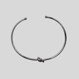 Bracelete Nó Banhado a Ouro ou Ródio / Semijoia/ MF Joias - Imagem 1