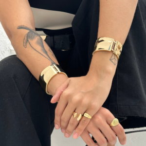 Bracelete Dourado G / Semijoia / MF Joias - Imagem 3
