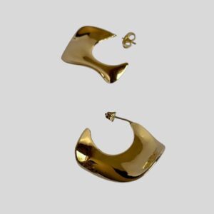 Brinco Irregular Dourado / Semijoa / MF Joias - Imagem 1