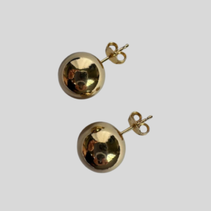 Brinco Bola Dourado / Semijoia / MF Joias - Imagem 1
