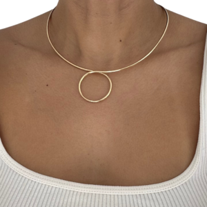 Choker Círculo Dourado / Semijoia / MF Joias - Imagem 3
