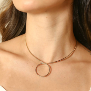 Choker Círculo Dourado / Semijoia / MF Joias - Imagem 2