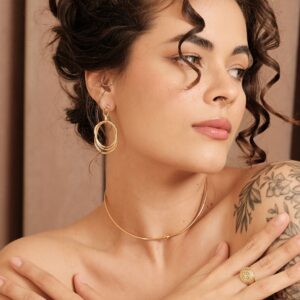 Choker Nó Dourado / Semijoia / MF Joias - Imagem 3