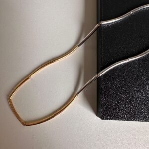 Choker Duo / Banhado a Ouro e Ródio / Semijoia / MF Joias - Imagem 3