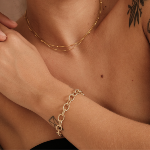 Pulseira Elos Dourado / Semijoia / MF Joias - Imagem 4
