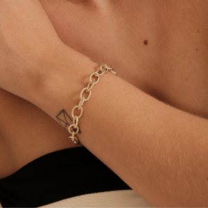 Pulseira Elos Dourado / Semijoia / MF Joias - Imagem 2