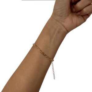 Pulseira Trevo Dourada / Semijoia / MF Joias - Imagem 4