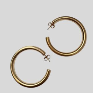 Argola Dourada Fosca / Semijoia / MF Joias - Imagem 1
