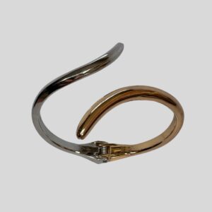 Bracelete Duo / Semijoia Banhada a Ouro e Ródio / MF Joias - Imagem 1