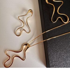 Conjunto Orgânico Dourado / Semijoia / MF Joias - Imagem 3