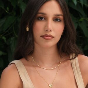 Conjunto Coração Detalhado Liso Dourado / Semijoia / MF Joias - Imagem 4