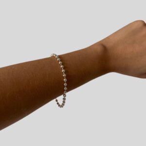 Pulseira Bolinha Prata 925 / MF Joias - Imagem 2
