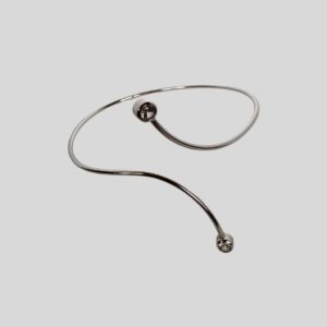 Bracelete Duas Pontas Ródio Ondulado Orgânico / Semijoia / MF Joias - Imagem 1