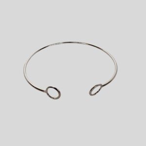 Bracelete Duas Pontas Ródio / semijoia / MF Joias - Imagem 1