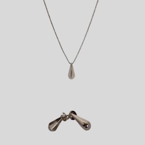 Conjunto Gota Ródio / Semijoia / MF Joias - Imagem 3