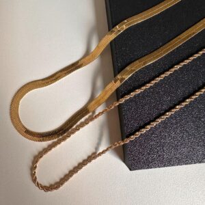 Kit Estilosa - Colar Baiano + Fita Lisa Dourado / semijoias / MF Joias - Imagem 2