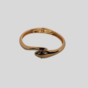 Bracelete Cobra Banhado a Ouro / Semijoia / MF Joias - Imagem 1