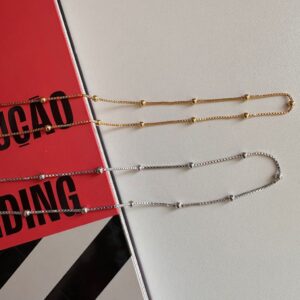 Ckoker Bolinhas Liso / Banhado Ouro ou Ródio / Semijoia / MF Joias - Imagem 3