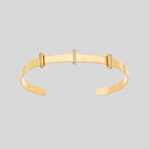 Bracelete Com 3 Acessórios Zircônia / Semijoia / MF Joias - Imagem 1