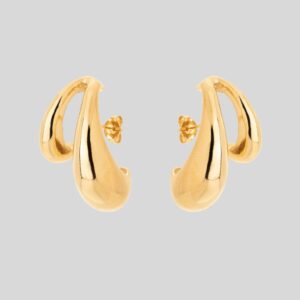 Brinco Max Liso Orgânico / Semijoia / MF Joias - Imagem 1