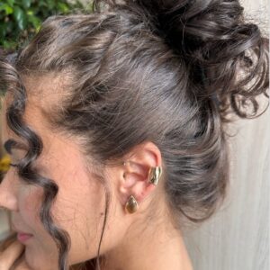 Brinco Ear Cuff Triangular Liso / Semijoia / MF Joias - Imagem 2