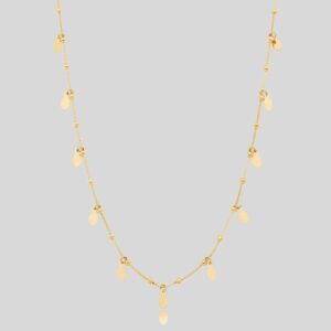 Colar Corrente Bolinhas E Acessório Oval / Banahdo a Ouro ou Ródio / Semijoia / MF Joias - Imagem 3