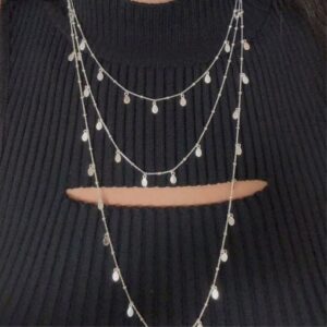 Colar Corrente Bolinhas E Acessório Oval / Banahdo a Ouro ou Ródio / Semijoia / MF Joias - Imagem 3