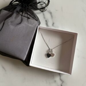 Colar Dois Corações / Banhado a Ouro ou Ródio /  Semijoia / MF Joias - Imagem 3