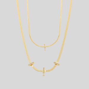 Mix Colares C/ Zircônia Banhado a Ouro 18k / Semijoia / MF Joias - Imagem 1