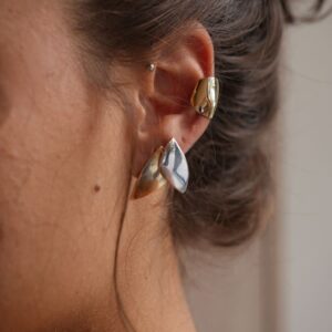 Brinco Ear Cuff Triangular Liso / Semijoia / MF Joias - Imagem 5
