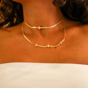 Mix Colares C/ Zircônia Banhado a Ouro 18k / Semijoia / MF Joias - Imagem 2