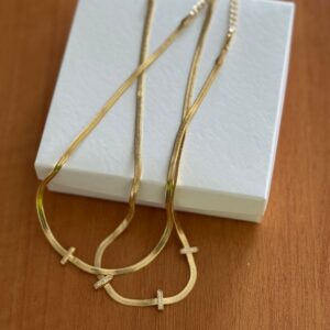 Mix Colares C/ Zircônia Banhado a Ouro 18k / Semijoia / MF Joias - Imagem 4