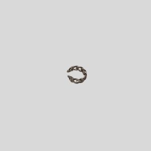 Brinco Piercing Fake Elos / Banhado a Ródio Branco / Semijoia / MF Joias - Imagem 1