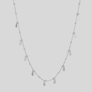 Colar Corrente Bolinhas E Acessório Oval / Banahdo a Ouro ou Ródio / Semijoia / MF Joias - Imagem 1