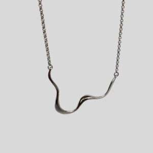 Colar Orgânico Prateado / Semijoia / MF Joias - Imagem 1