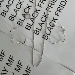 Kit Ckoker Bolinhas + Brinco + Brinco Fake / Banhado a Ródio / Semijoia / MF Joias - Imagem 3