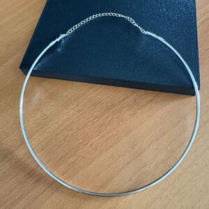 Choker Aro Liso Prateado + Colar / Semijoia / MF Joias - Imagem 7