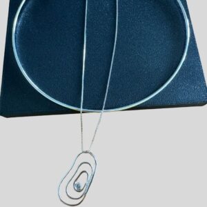 Choker Aro Liso Prateado + Colar / Semijoia / MF Joias - Imagem 4