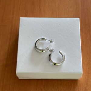 Brinco Argola Lisa C/ Pedra Zircônia / Semijoia / MF Joias - Imagem 5