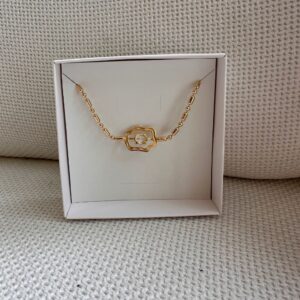 Pulseira Corrente Canudo Pingente Zircônia / Semijoia / MF Joias - Imagem 4