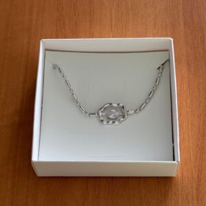 Pulseira Corrente Canudo Pingente Zircônia / Semijoia / MF Joias - Imagem 9