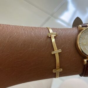 Pulseira C/ Banhada a Ouro 18k Acessório em Zircônia / Semijoia / MF Joias - Imagem 2