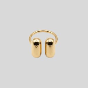 Anel Liso Ajustável Dourado / Semijoias MF Joias - Imagem 1