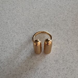Anel Liso Ajustável Dourado / Semijoias MF Joias - Imagem 6