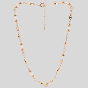 Colar Choker Bolinhas Dourado / Semijoias MF Joias - Imagem 1